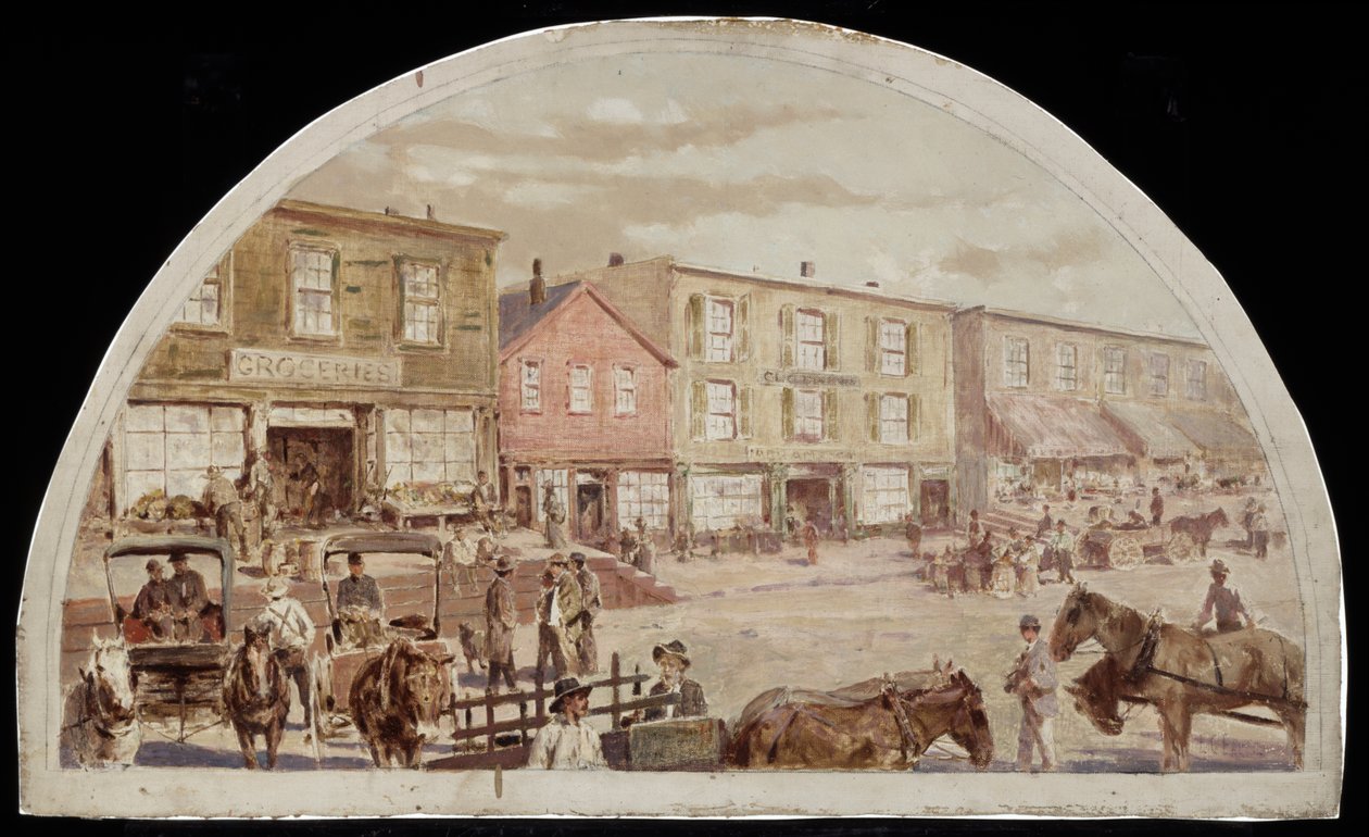 克拉克街，介于Lake和Randolph Streets之间，1857年，1900年 作者 劳伦斯·卡迈克尔·厄尔