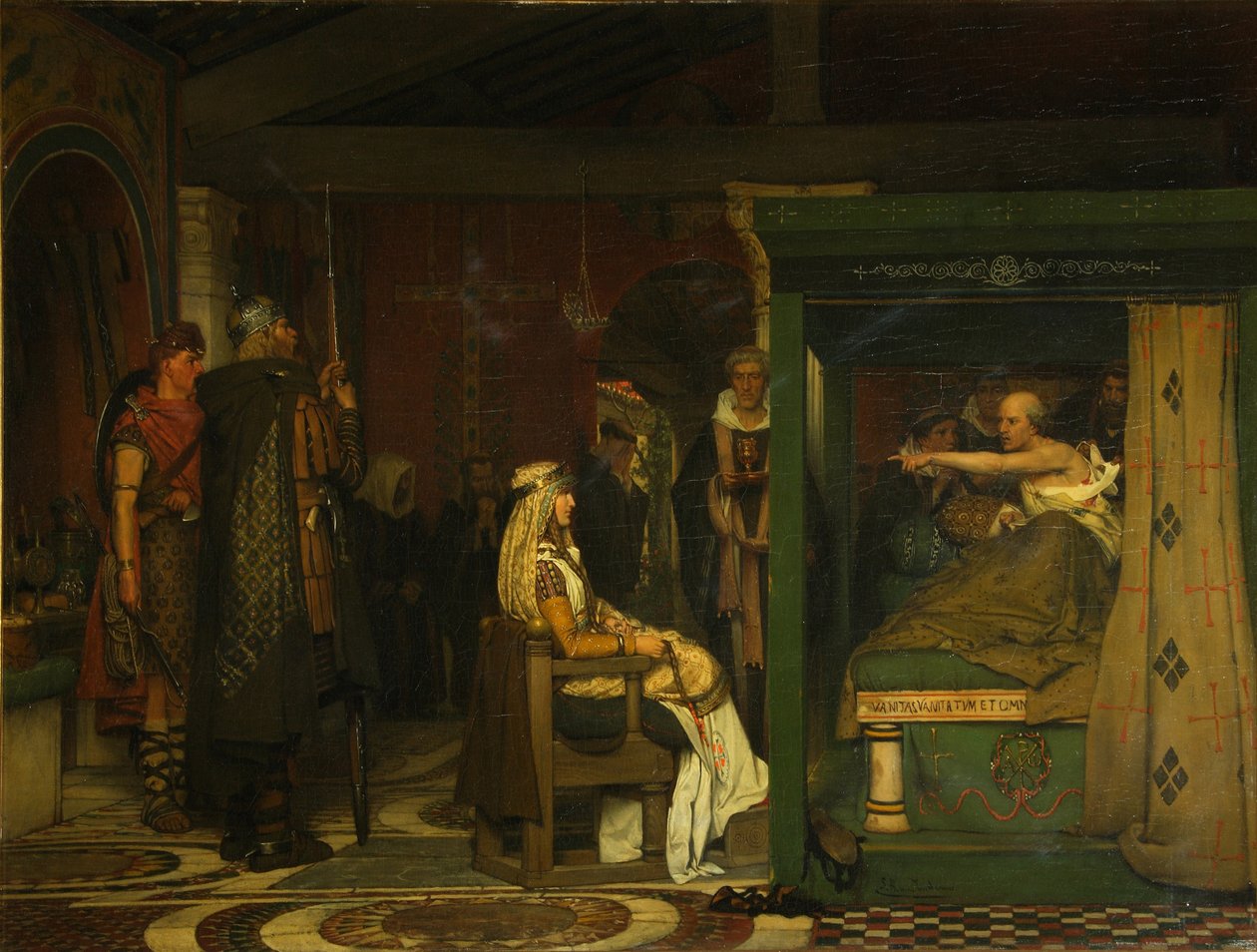 弗雷德贡德（Fredegund）于1864年在去世的主教拜访Prætextatus主教 作者 劳伦斯·阿尔玛·塔德玛