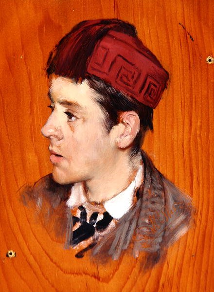 赫伯特-汤普森爵士，巴特，约1877年（面板油画 作者 劳伦斯·阿尔玛·塔德玛