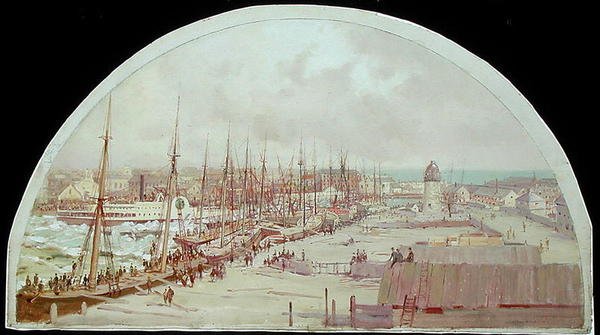 1849年的芝加哥大洪水（布面油画） 作者 劳伦斯·卡迈克尔·厄尔