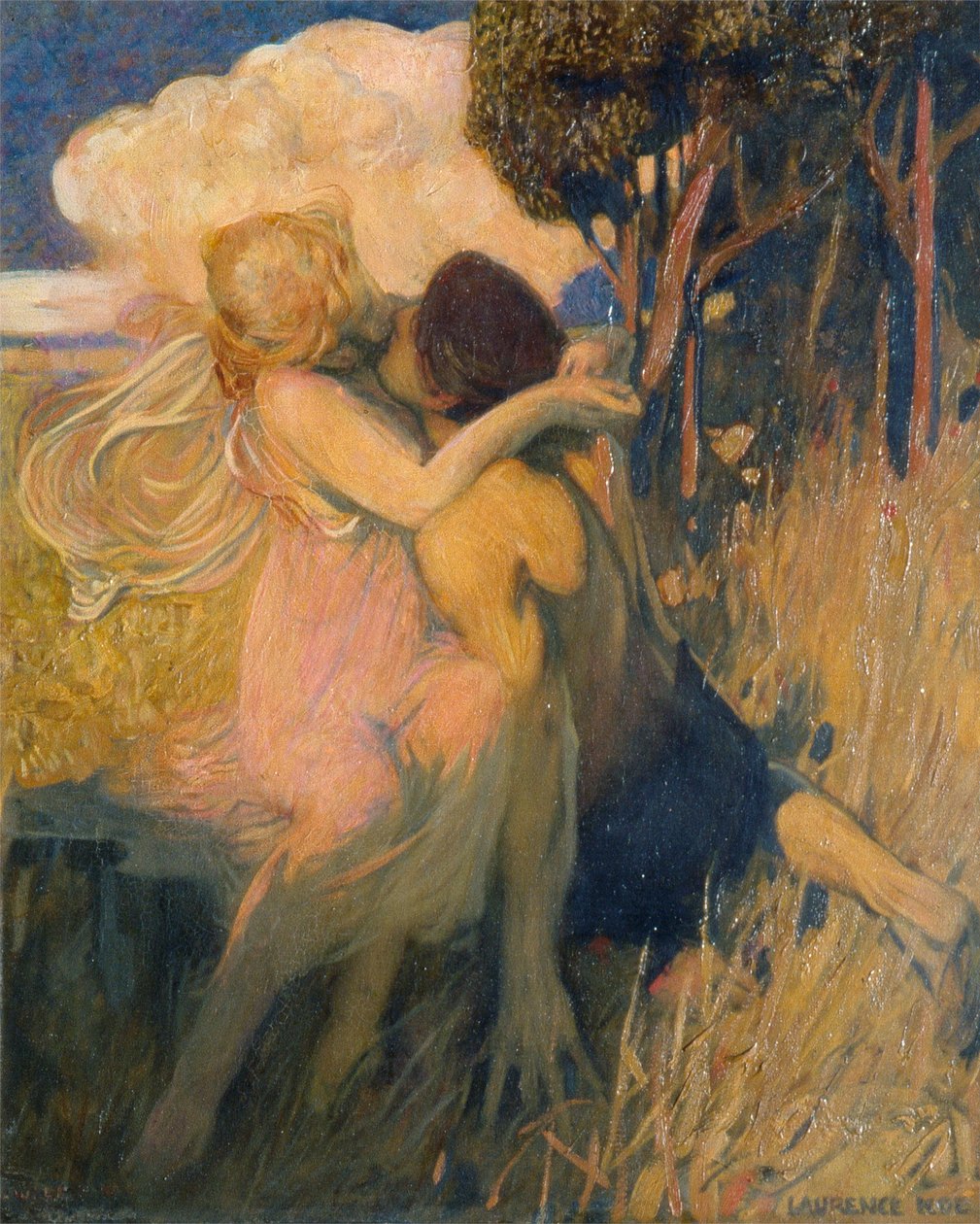 田园诗，约 1908-11 年（布面油画） 作者 劳伦斯·科伊