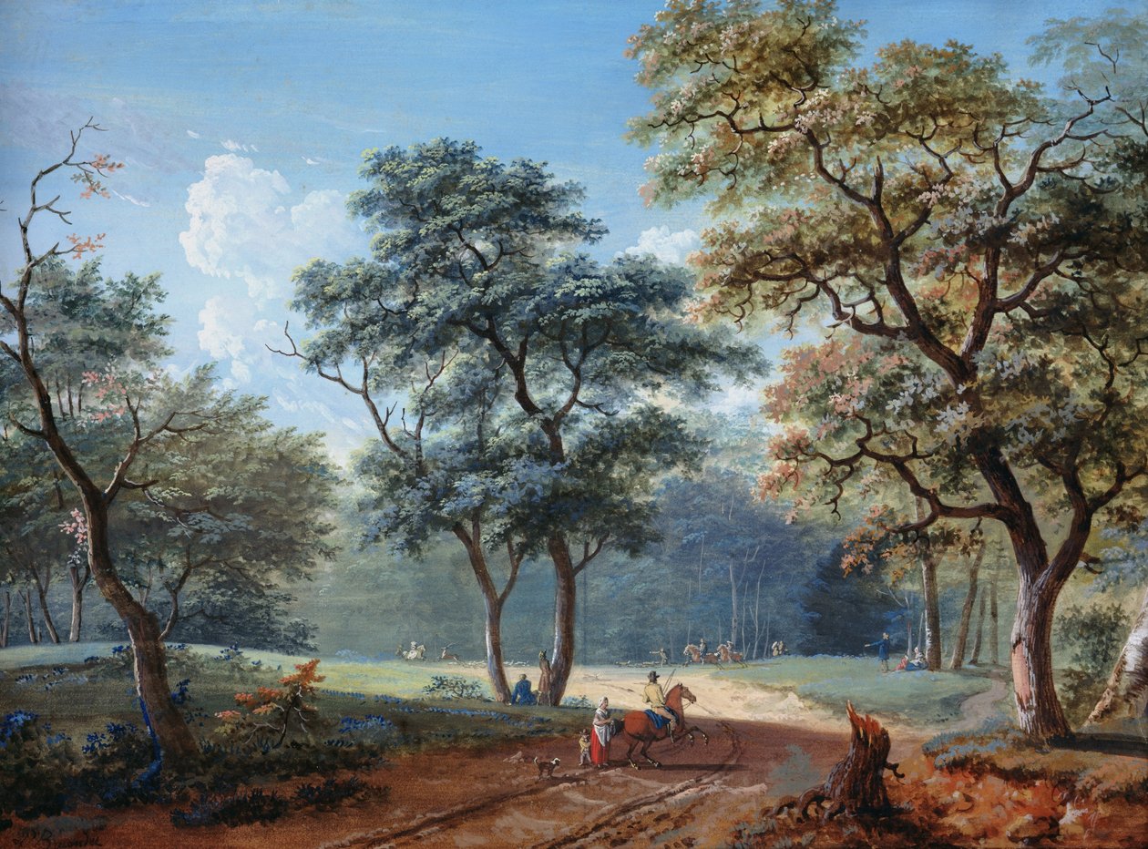 Bois de Boulogne，1797 作者 拉扎尔·布鲁安德（Lazare Bruandet）