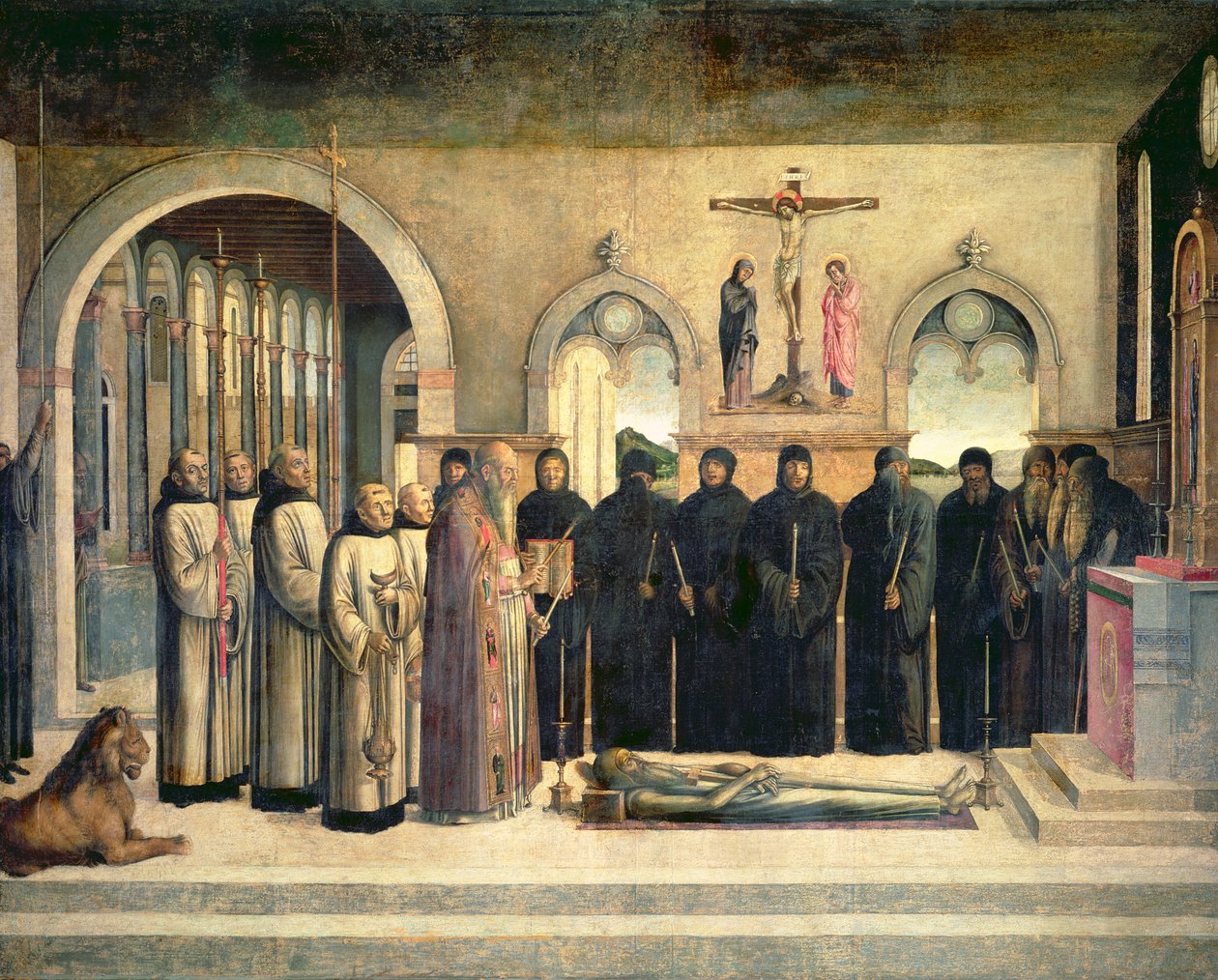 圣杰罗姆的葬礼，c.1470-1472 作者 Lazzaro Bastiani