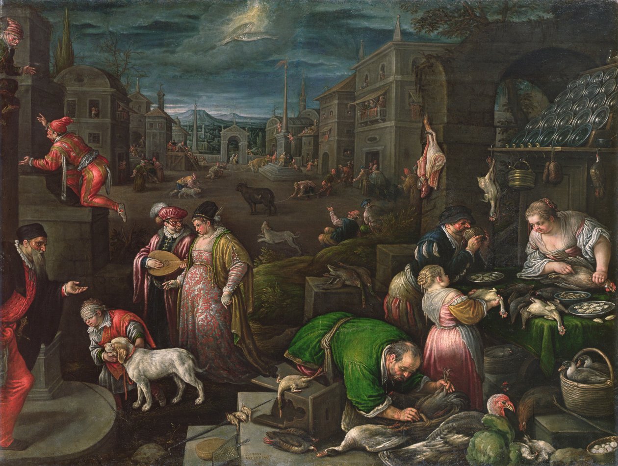 二月，1595-1600， 作者 Leandro da Ponte Bassano
