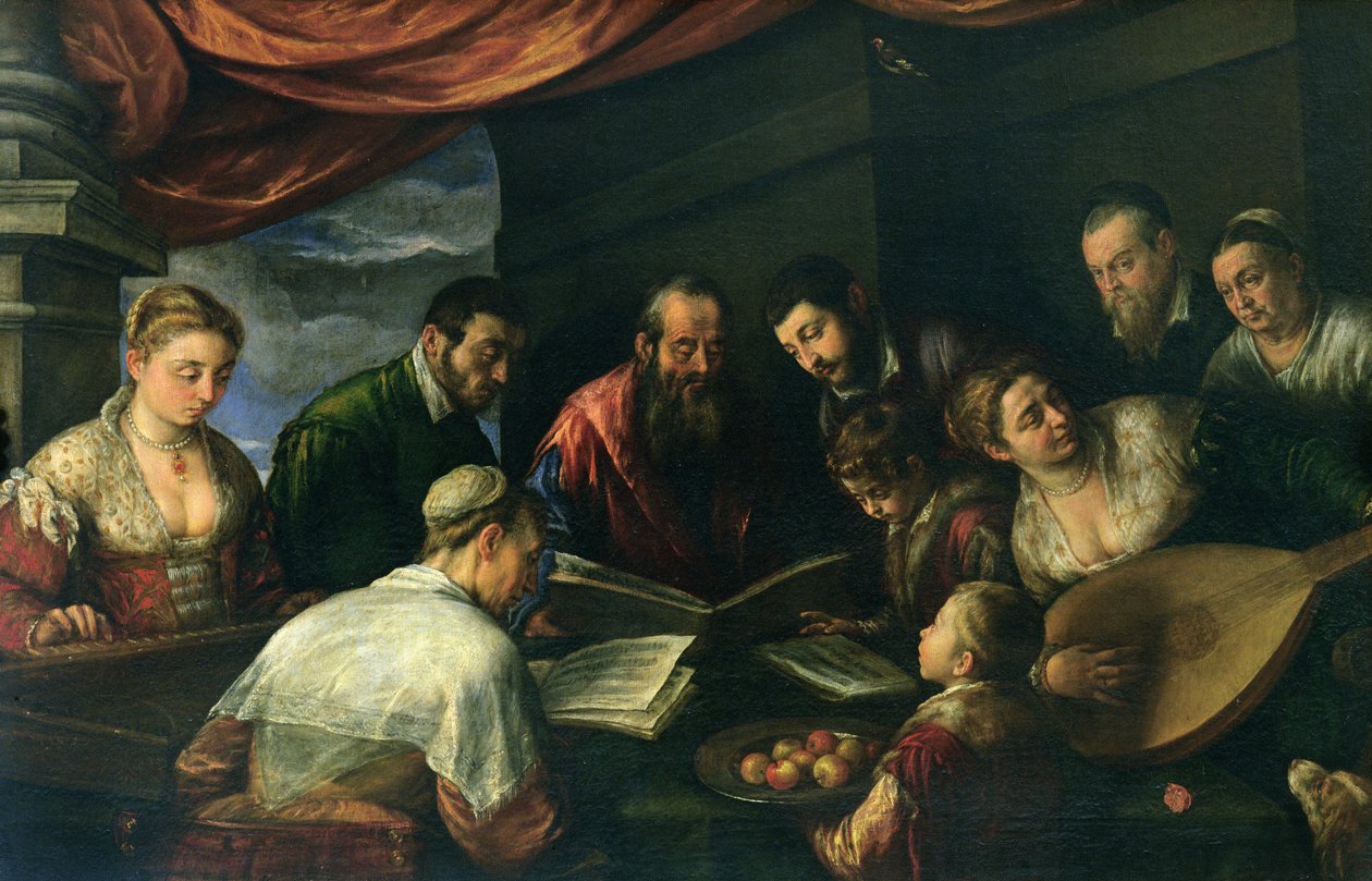 音乐会，1590年 作者 Leandro da Ponte Bassano