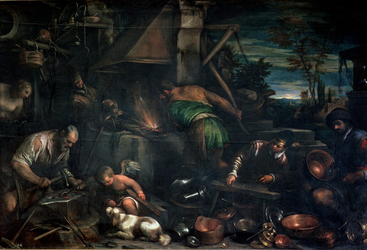 火神锻造场（布面油画） 作者 Leandro da Ponte Bassano