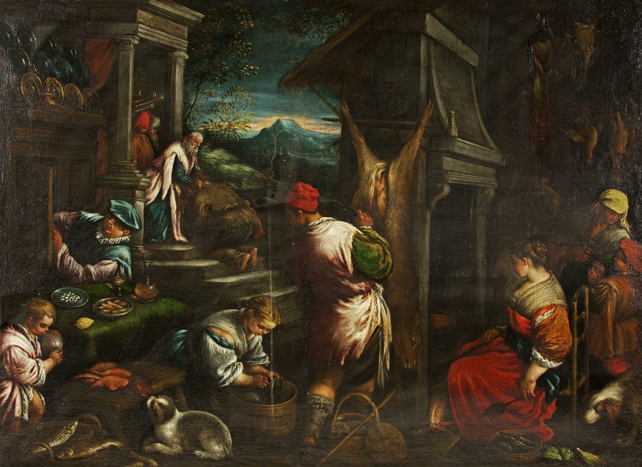 浪子归来，约 1577-88 年（布面油画） 作者 Leandro da Ponte Bassano