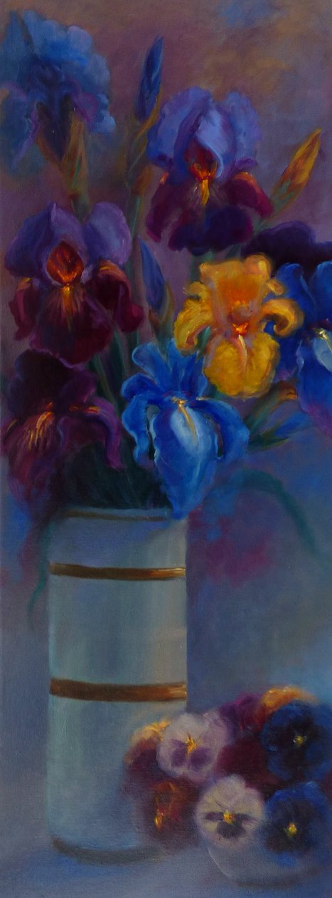 Irises和Pansies，2018， 作者 李·坎贝尔