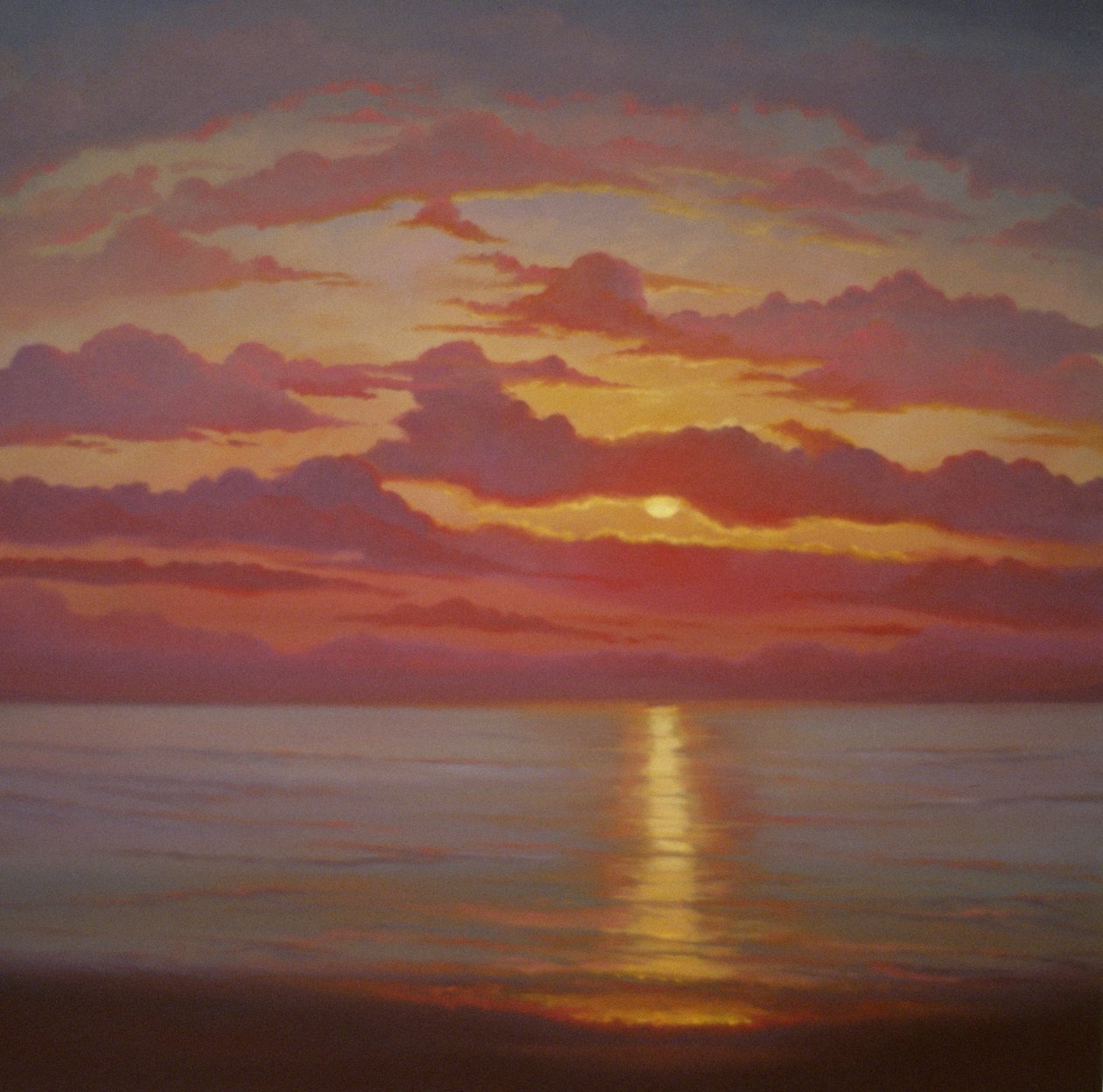北海，2005年日落海景 作者 李·坎贝尔
