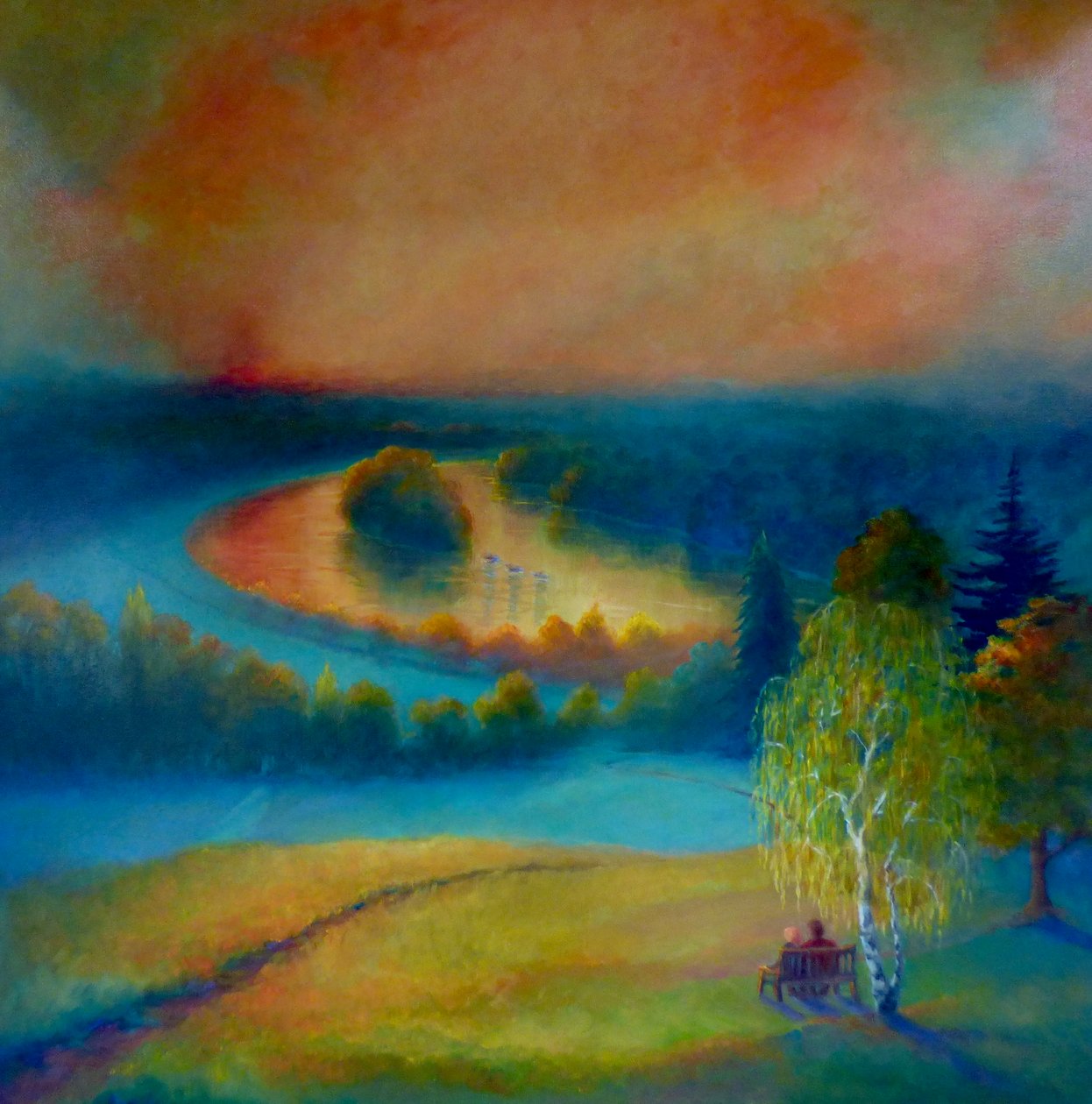 Petersham Green和Gold，2019年， 作者 李·坎贝尔