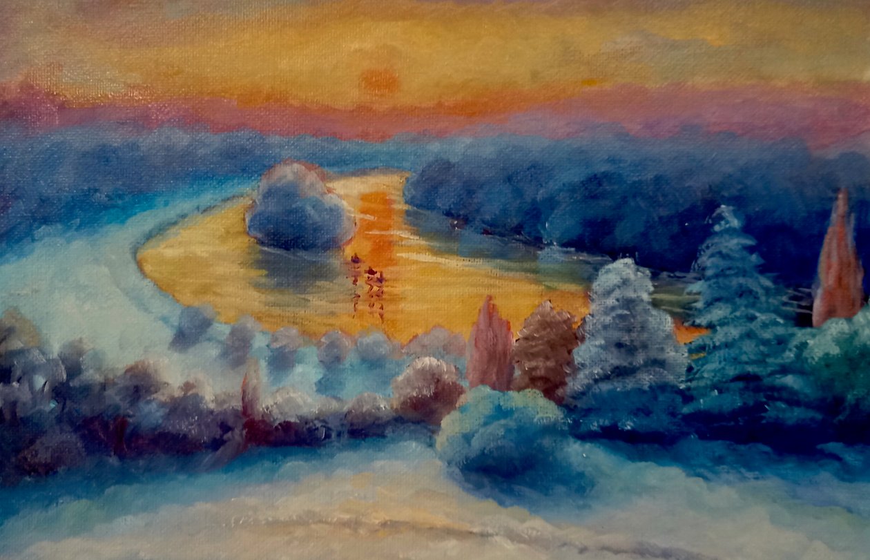 圣诞节，里士满山的风景，2021年 作者 李·坎贝尔
