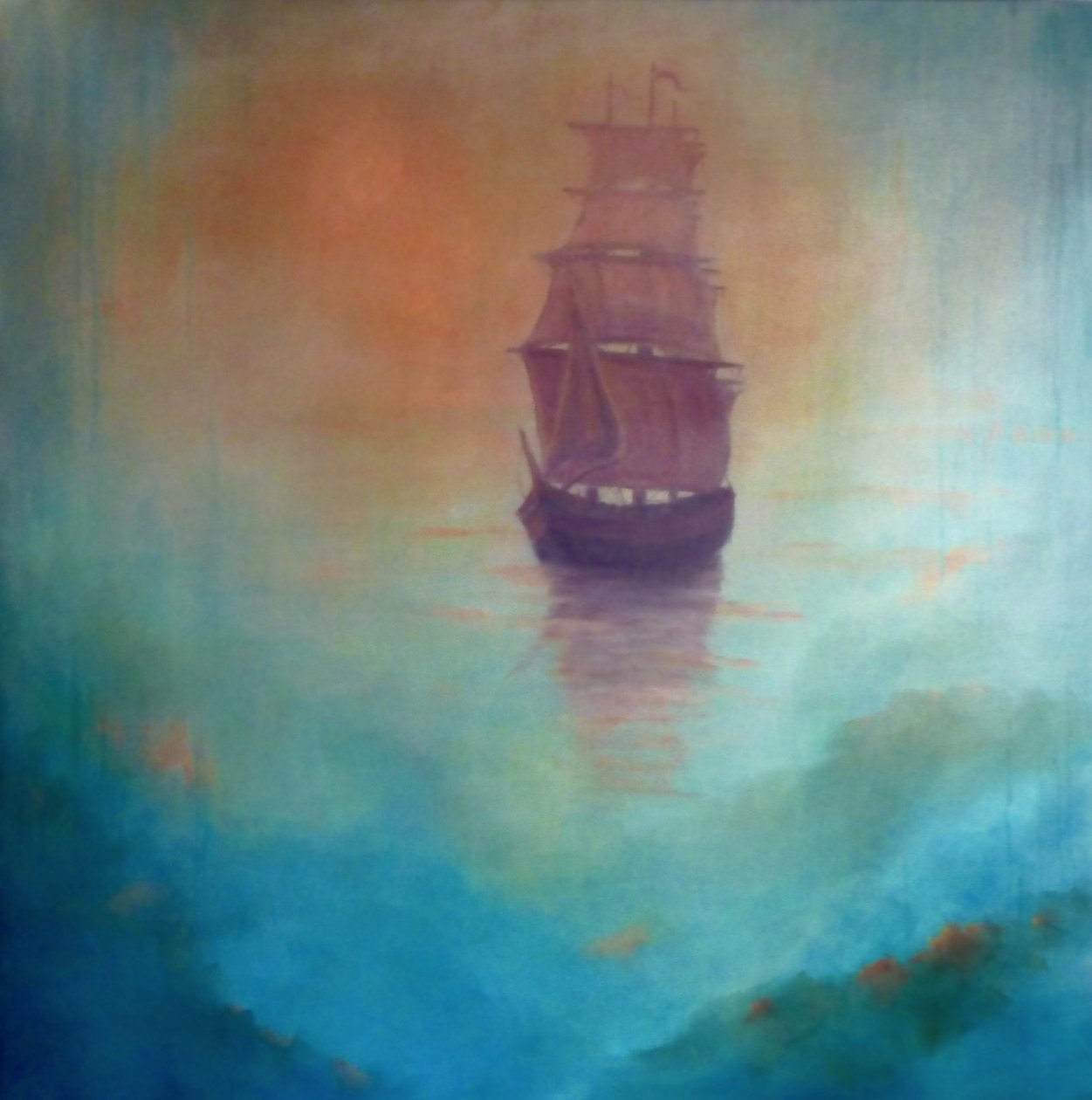 Fata Morgana (ghost ship), 2020 (oil on canvas) 作者 李·坎贝尔