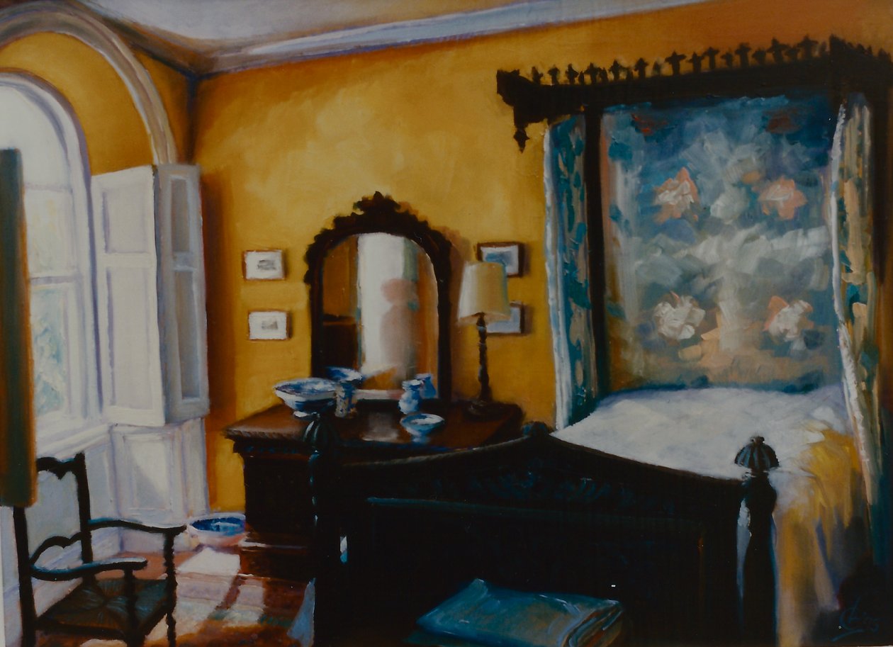 金色的房间 2002（油画板） 黄色的卧室 作者 李·坎贝尔