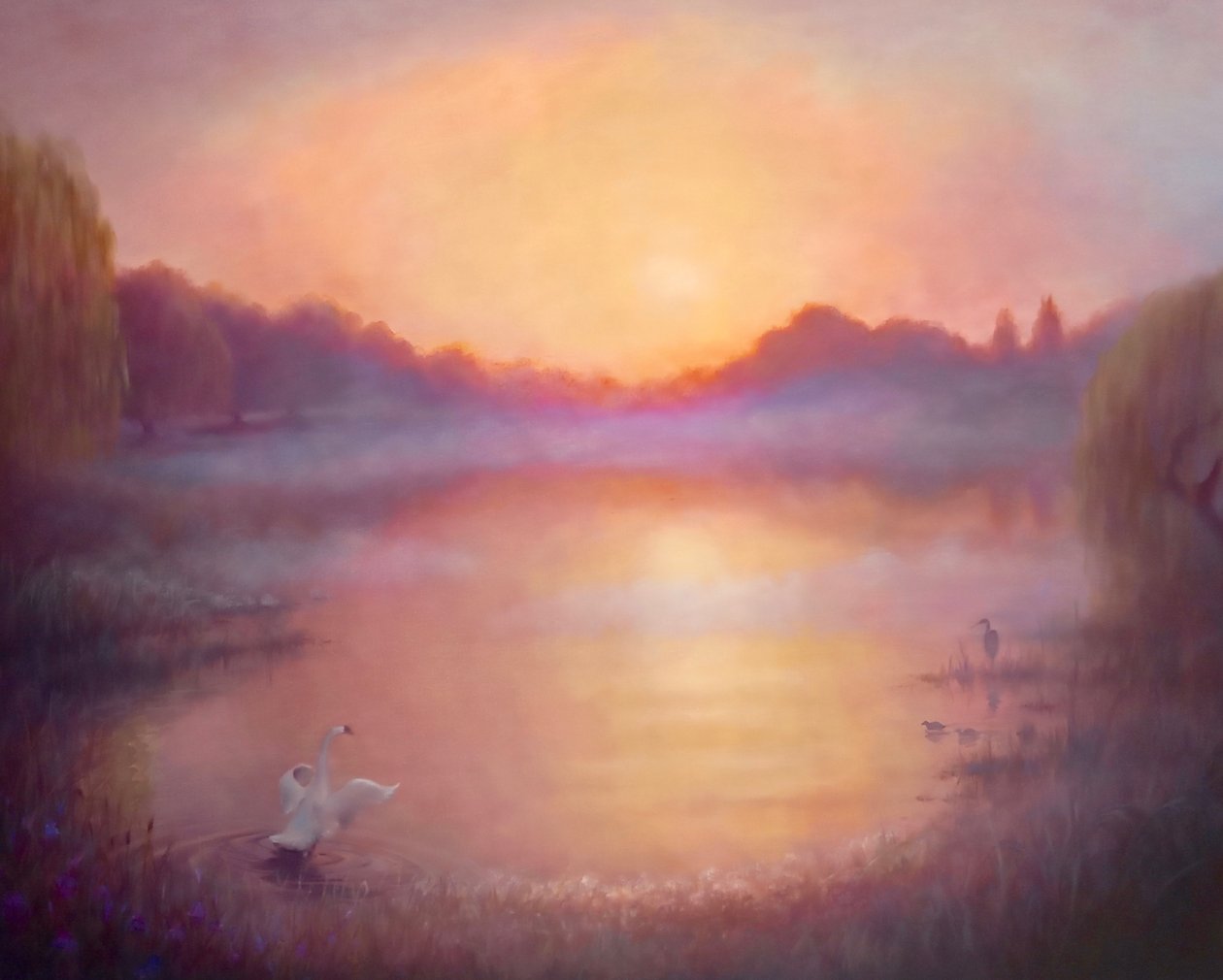 雾河早晨，2023 作者 李·坎贝尔