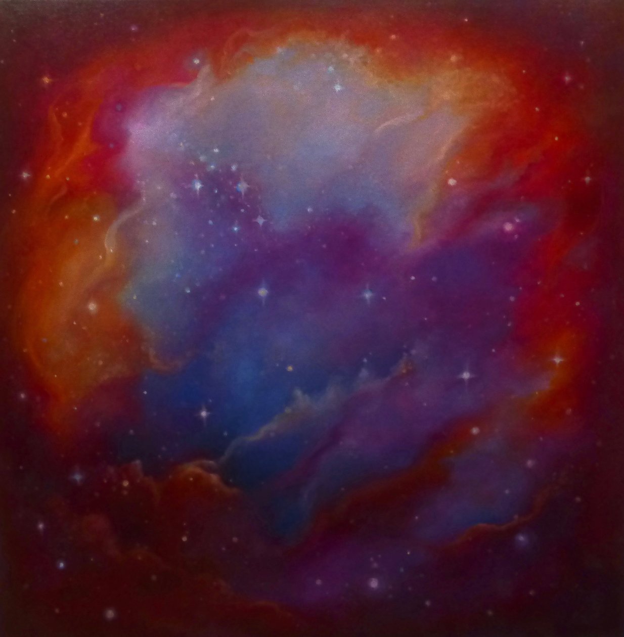 星云胭脂红，2023 作者 李·坎贝尔