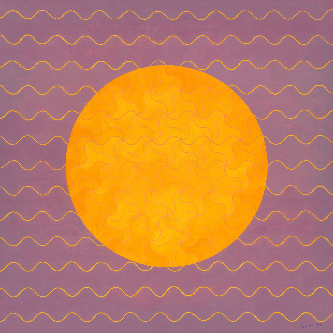 夏日日出，2022 年（丙烯酸画布） 作者 雷·格洛弗（Leigh Glover）