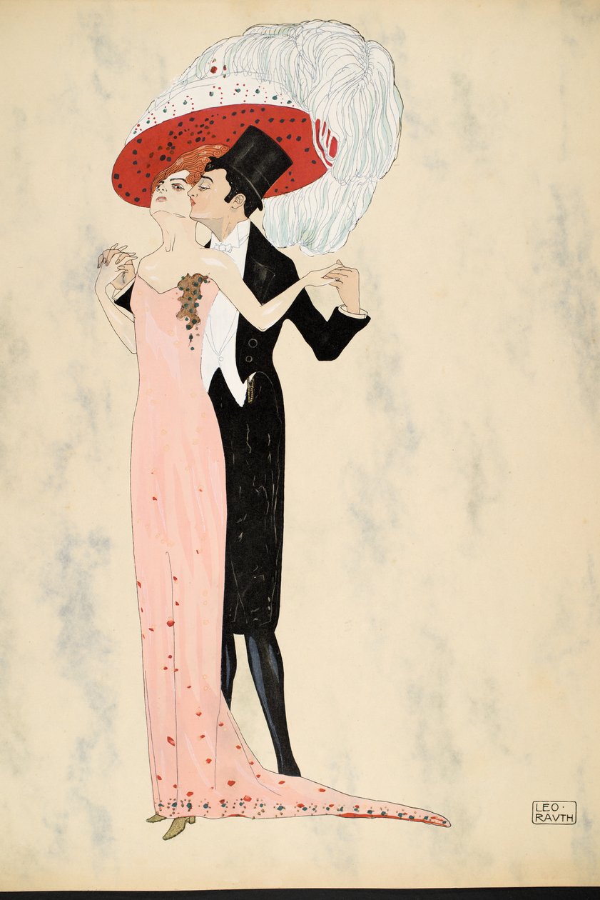 Ballgirl，1911年（pochoir print） 作者 里奥·拉特