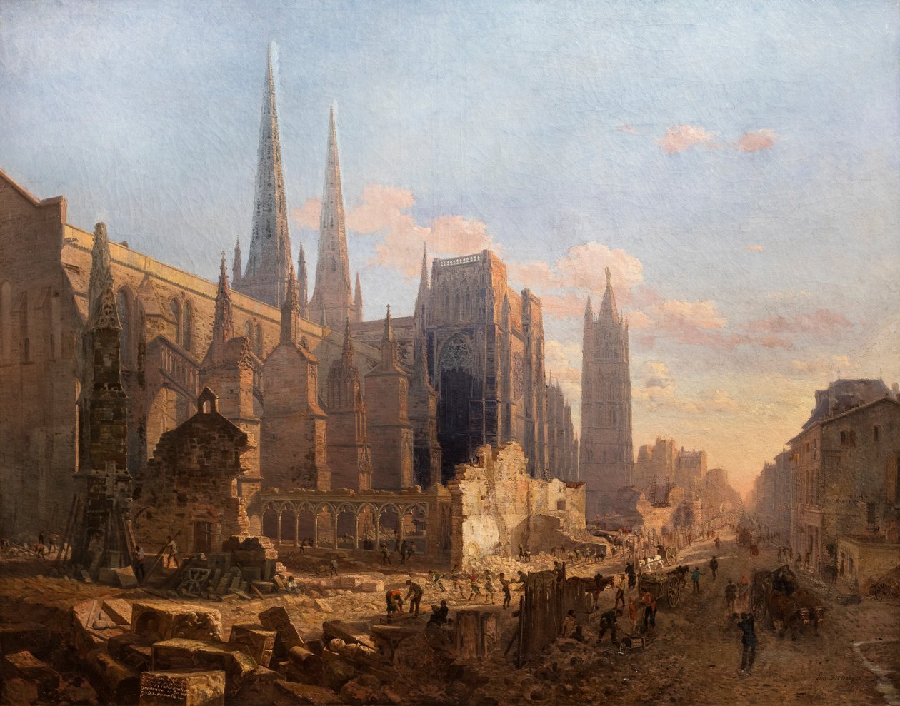 圣安德鲁大教堂的清场。1865 年（布面油画） 作者 