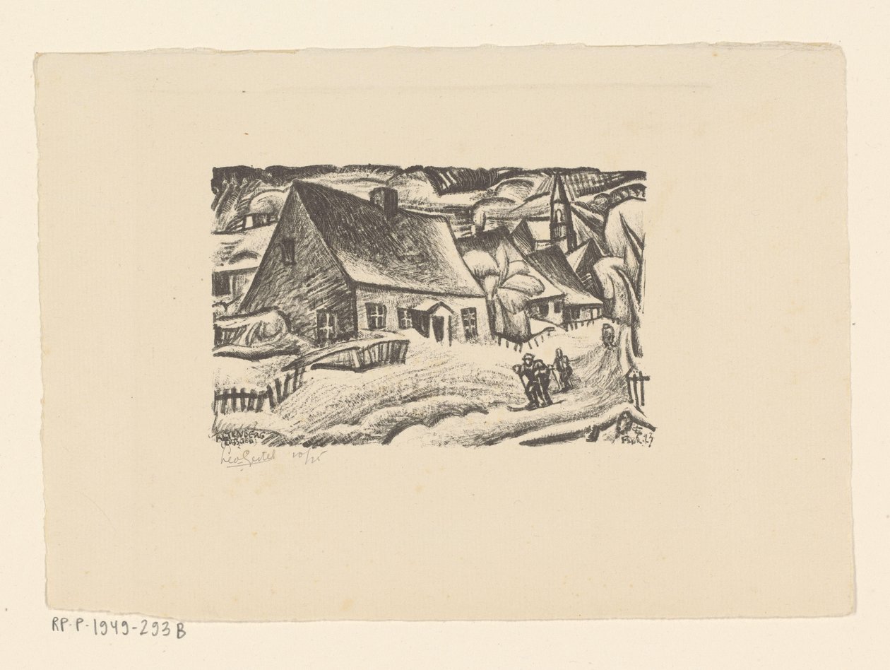 阿尔滕贝格（矿石山）（实物上的原标题） 作者 Leo Gestel（艺术家签名）