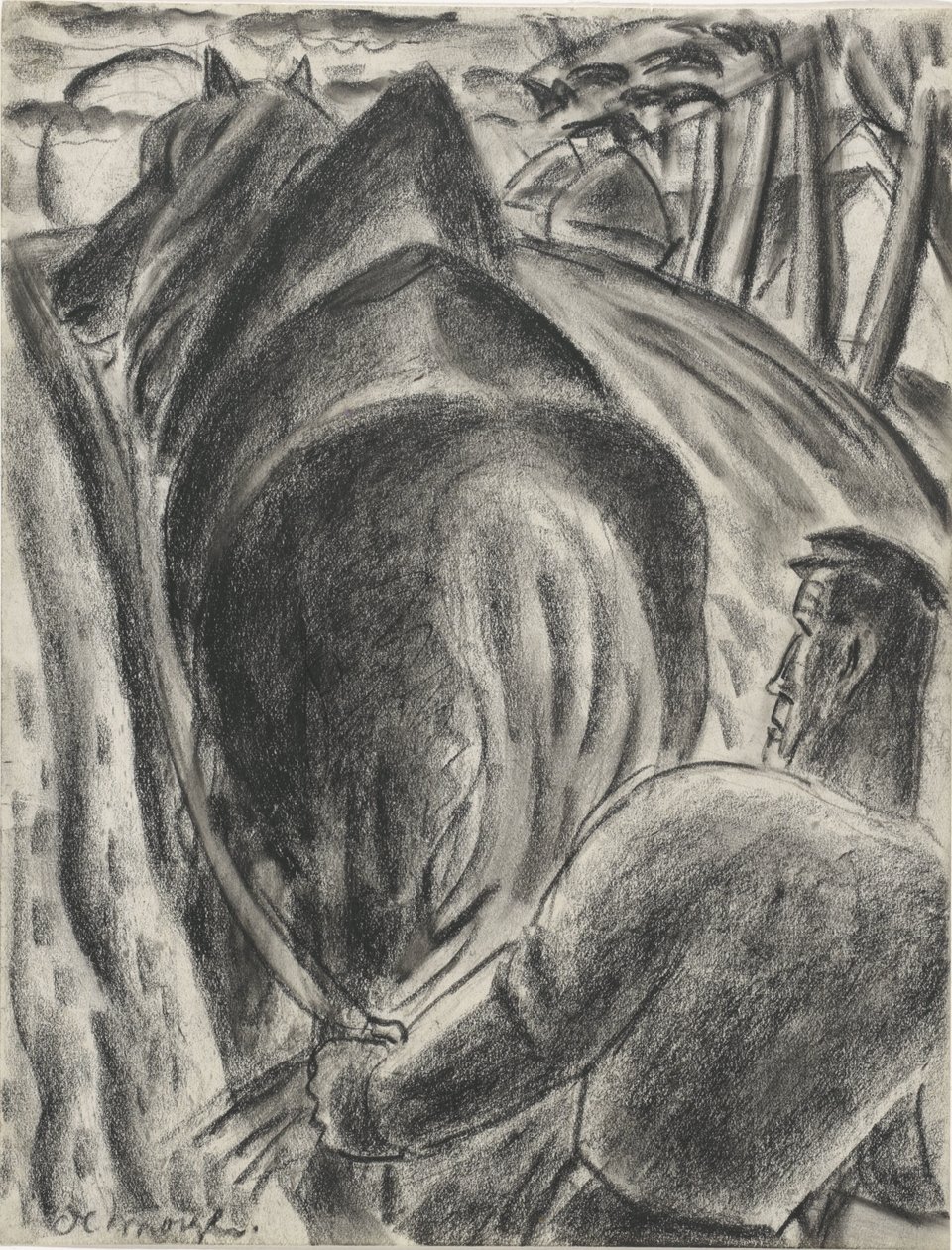 De morgen（物品上的标题） 作者 Leo Gestel（艺术家签名）