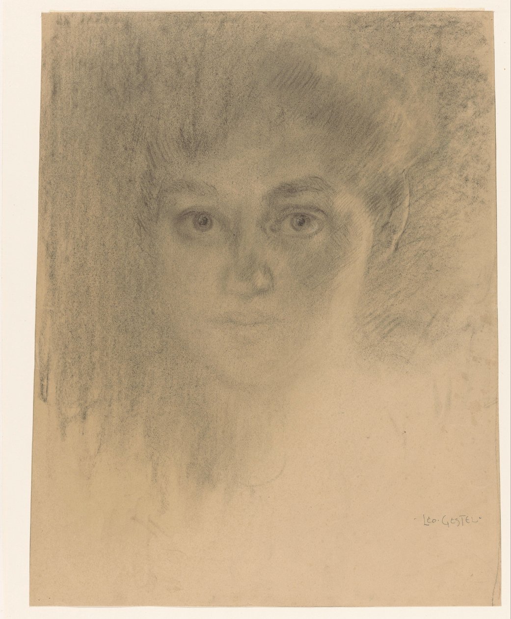 女人的脸 作者 Leo Gestel（艺术家签名）