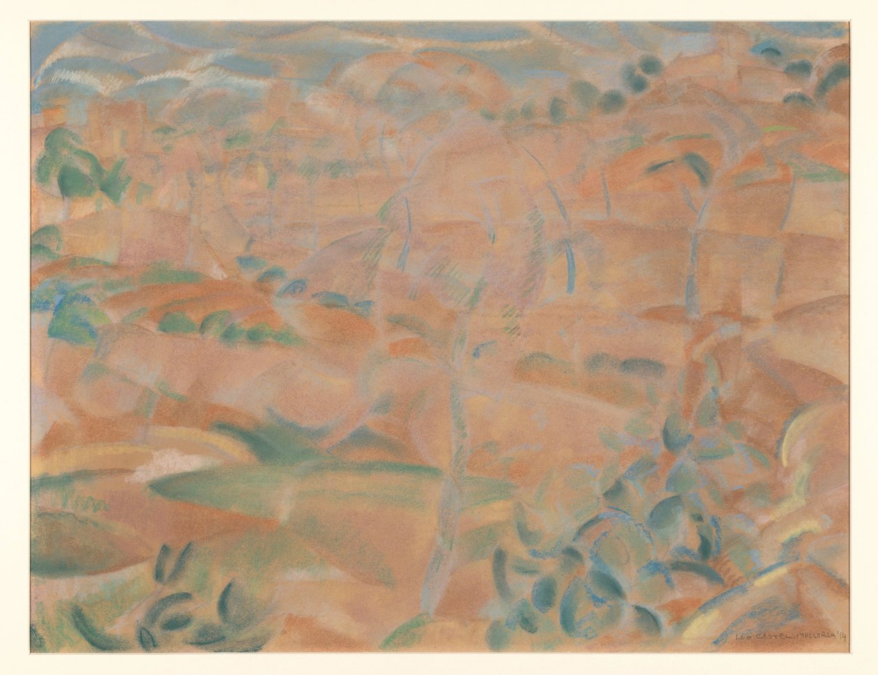 马略卡景观 作者 Leo Gestel（艺术家签名）