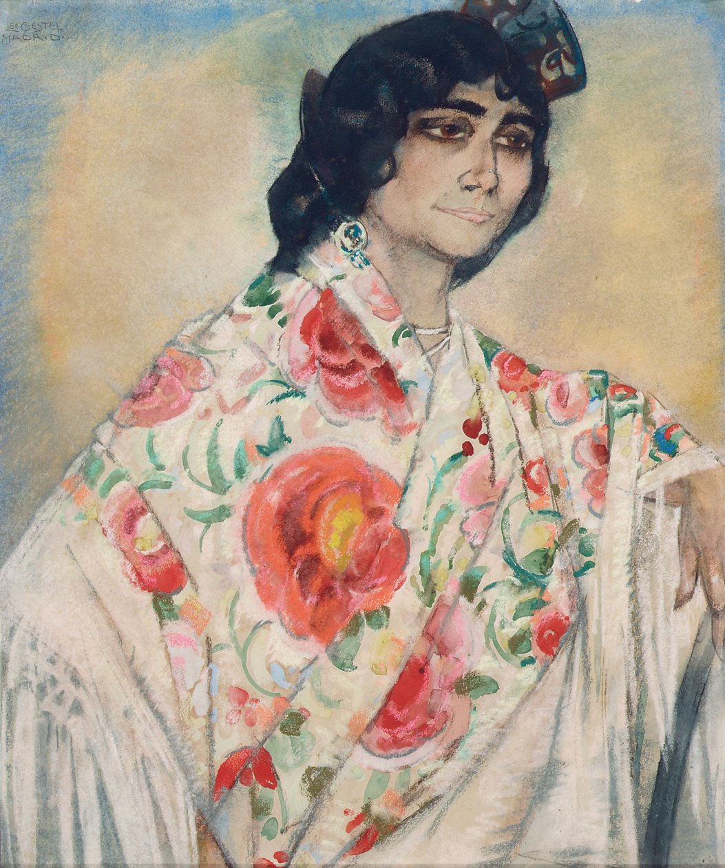 吉塔娜》，约 1914 年（纸上粉彩和水彩画） 作者 里奥格斯特尔