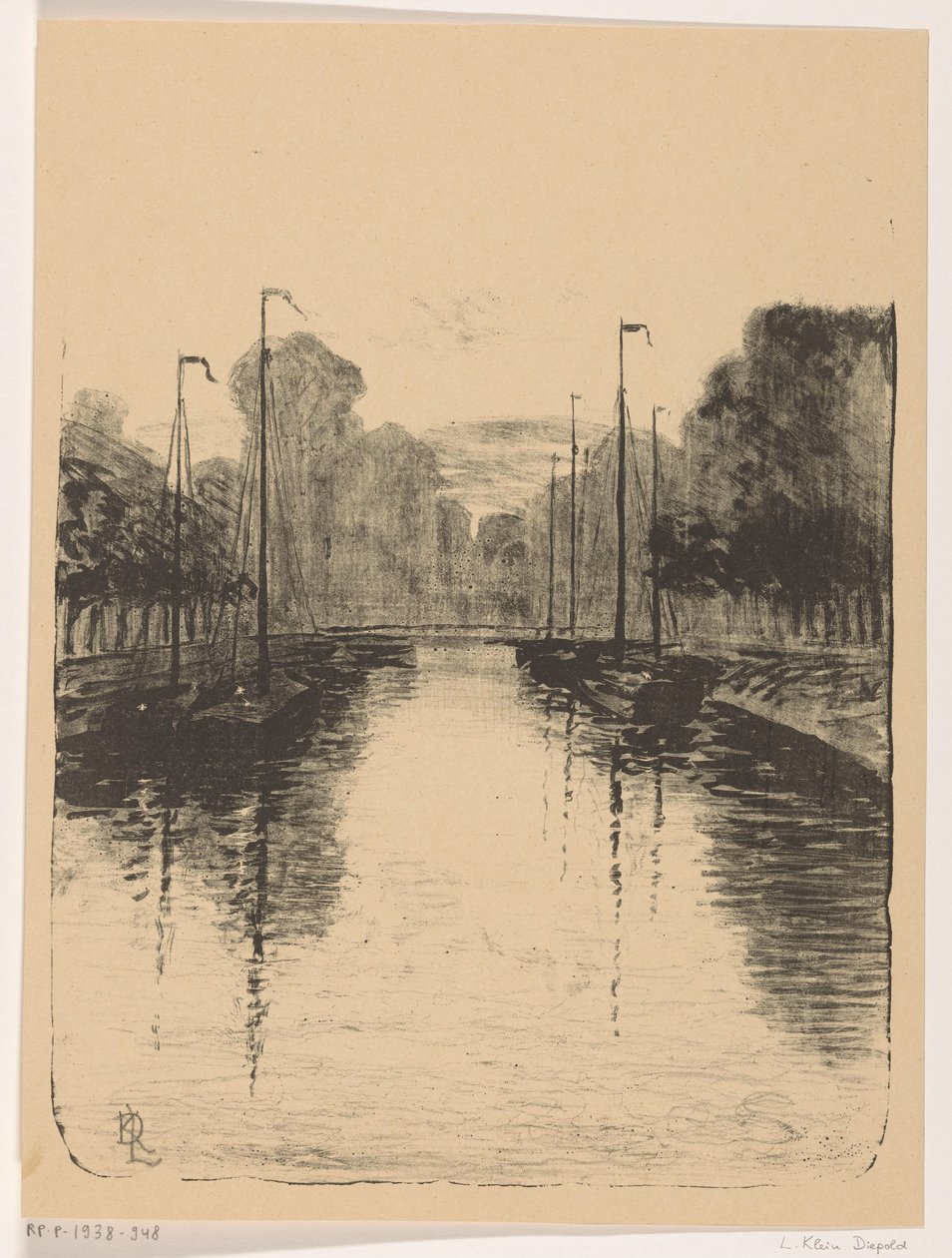 Singel te Utrecht（物体上的原始标题） 作者 莱奥·克莱因·冯·迪波尔德