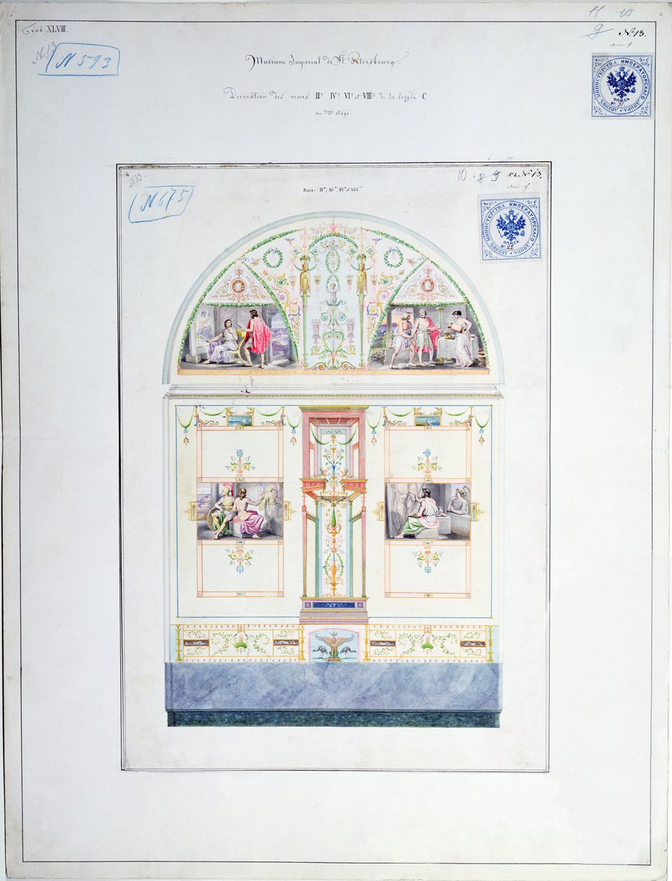 圣彼得堡冬宫的壁画设计，1840年 作者 里奥·冯·克伦泽