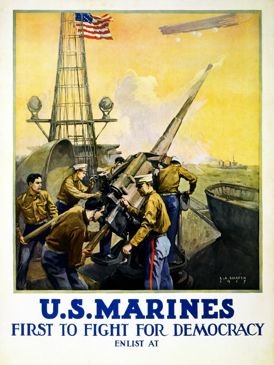 美国海军陆战队，1917年 作者 莱昂·阿拉里克·谢弗