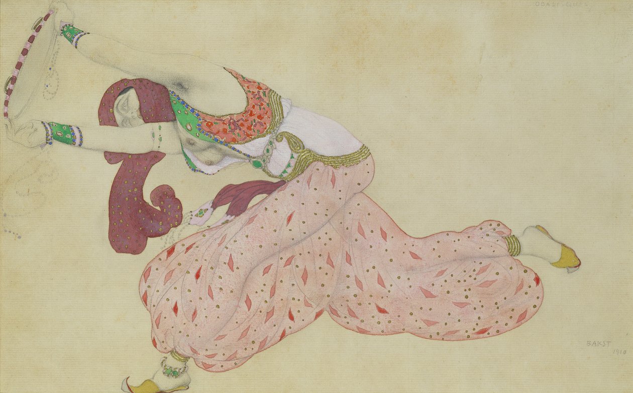 Scheherazade的服装设计，1910年 作者 莱昂·巴克斯特
