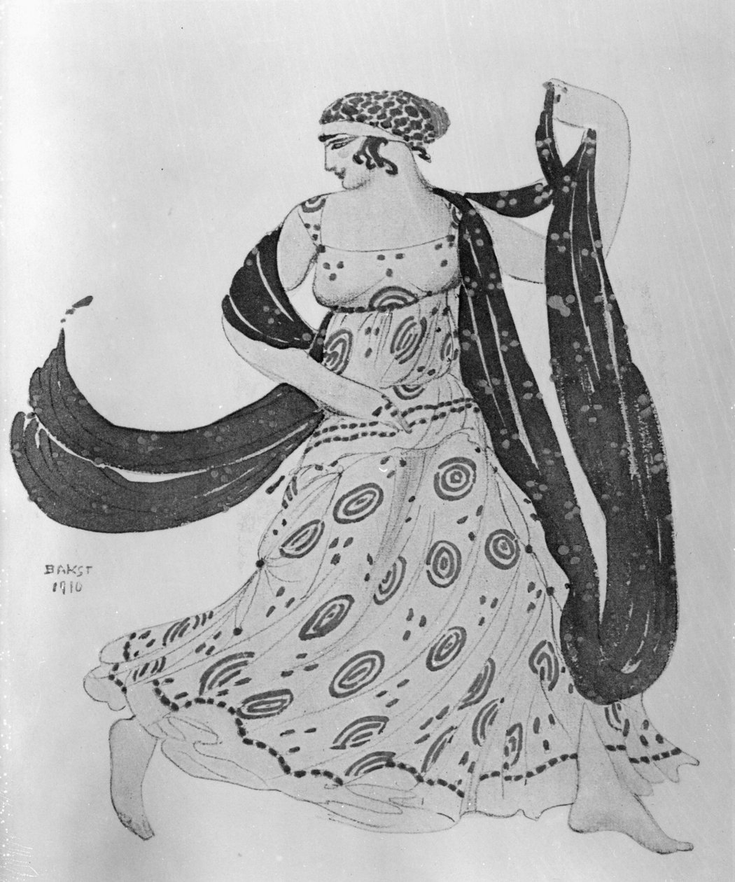 1910年&39;Cleopatra&39;的服装设计 作者 莱昂·巴克斯特