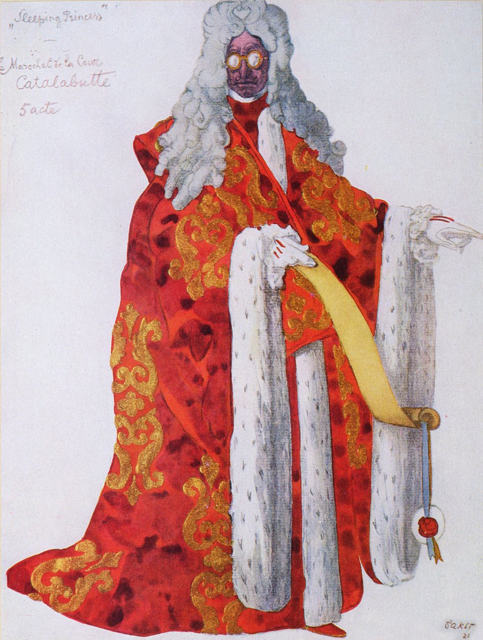Marshal Cantalabutte的服装设计，来自睡美人，1921年 作者 莱昂·巴克斯特