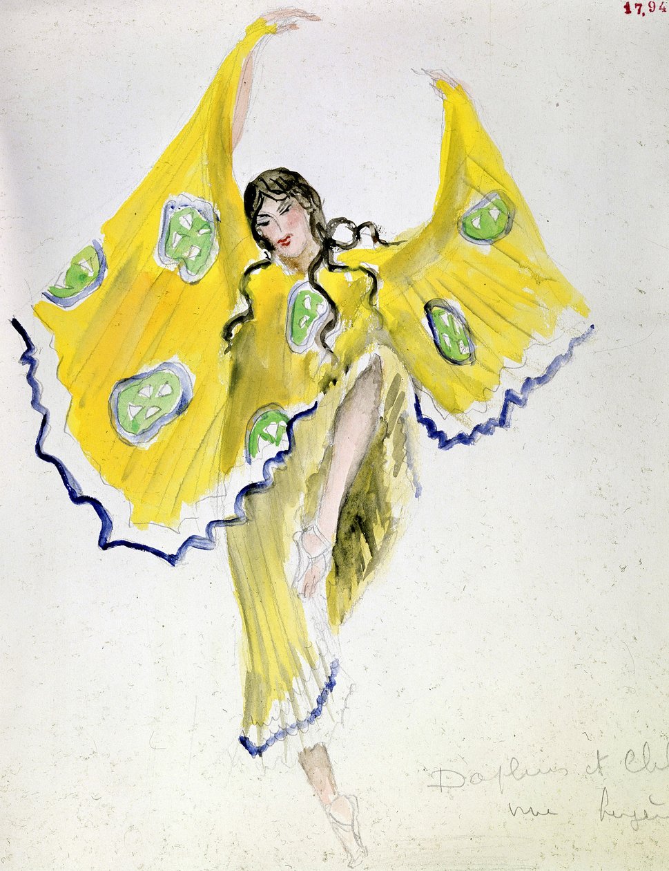 1912年Mikhail Fokin芭蕾舞剧“Daphnis and Chloe”的服装设计 作者 莱昂·巴克斯特