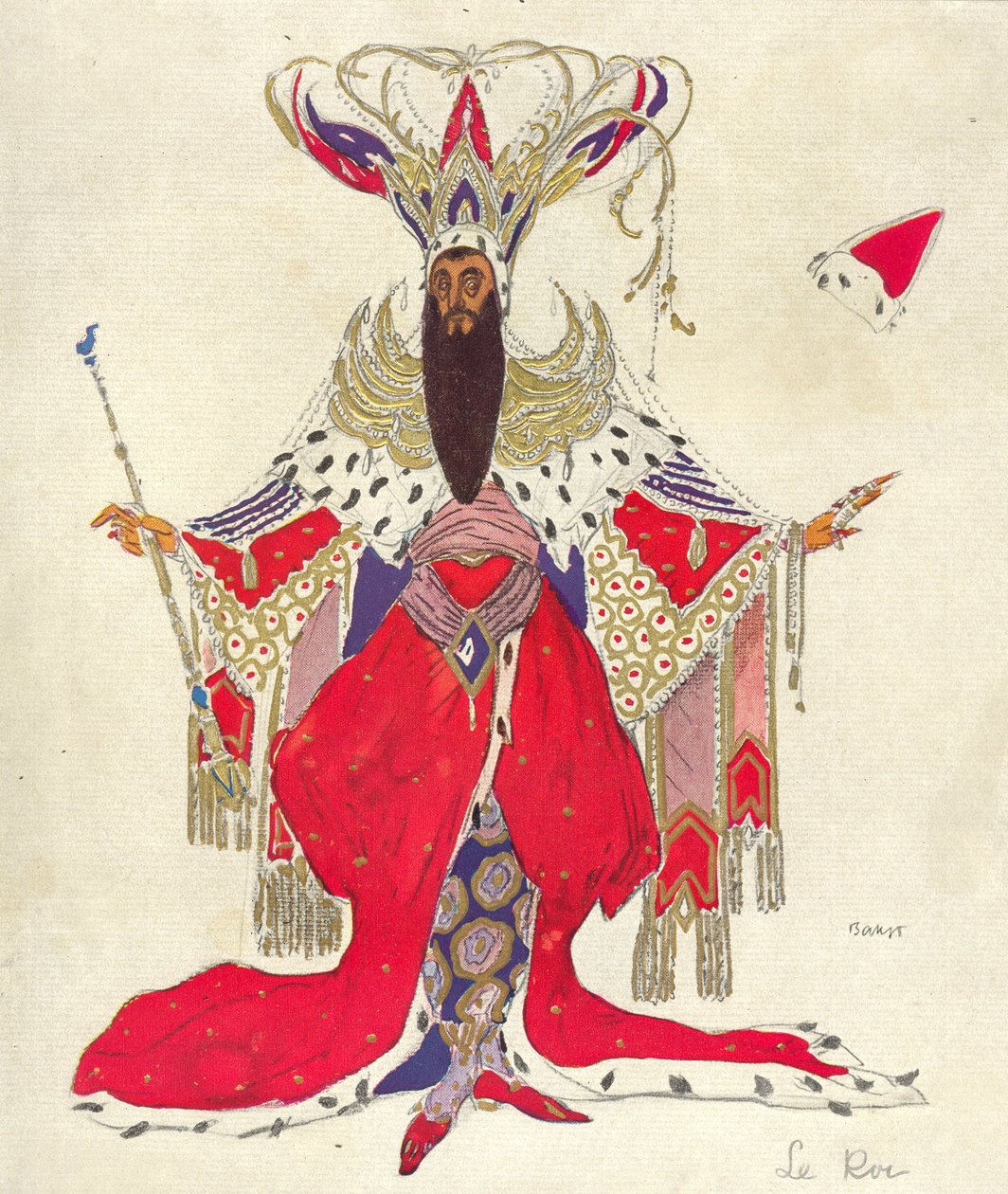 1914年“约瑟夫传奇”中波提乏的服装设计（wc und gold in paper） 作者 莱昂·巴克斯特