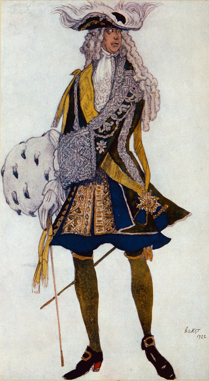1922年，来自睡美人的花园中的国王服装设计 作者 莱昂·巴克斯特