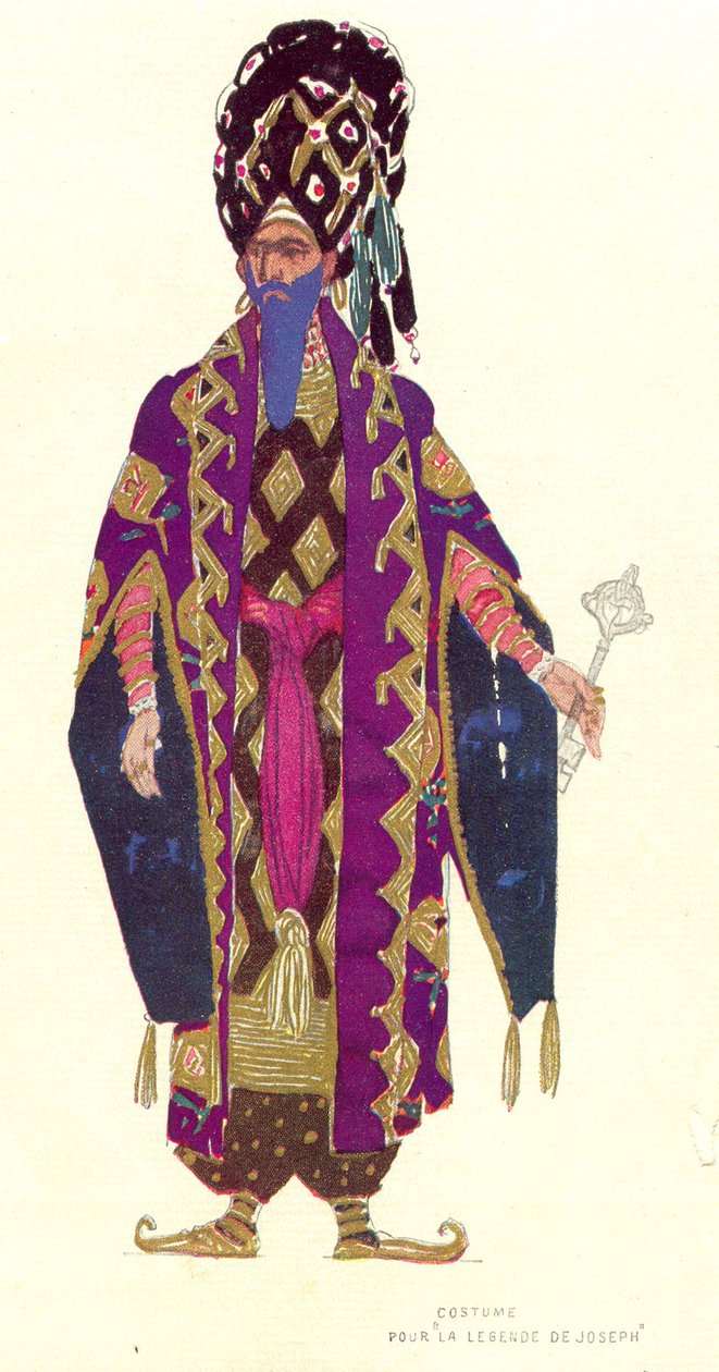 1914年“约瑟夫传奇”中人物的服装设计（wc und gold in paper） 作者 莱昂·巴克斯特