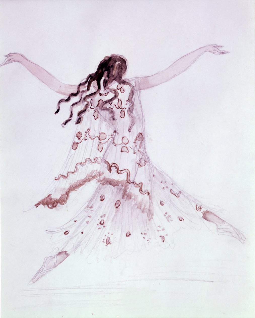 拉威尔的芭蕾舞剧“Daphnis et Chloe”的服装设计，c.1921 作者 莱昂·巴克斯特