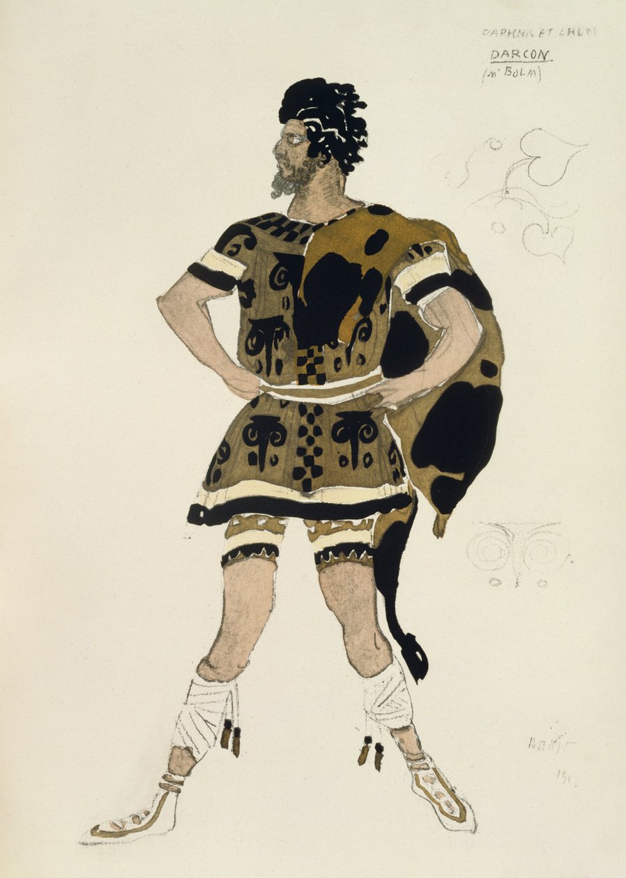 Darcon的服装，来自Daphnis和Chloe，c.1912 作者 莱昂·巴克斯特