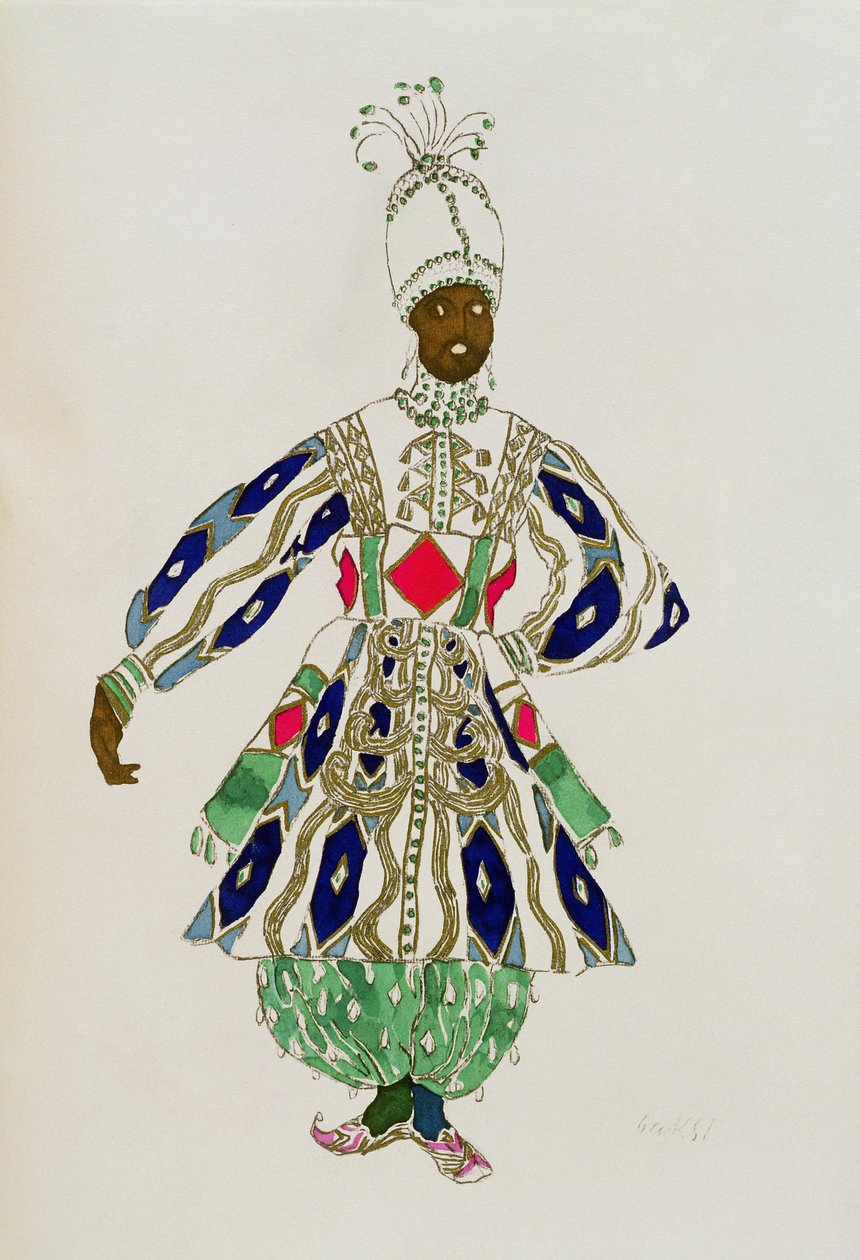 “黑人”的服装，来自阿拉丁，1916年 作者 莱昂·巴克斯特