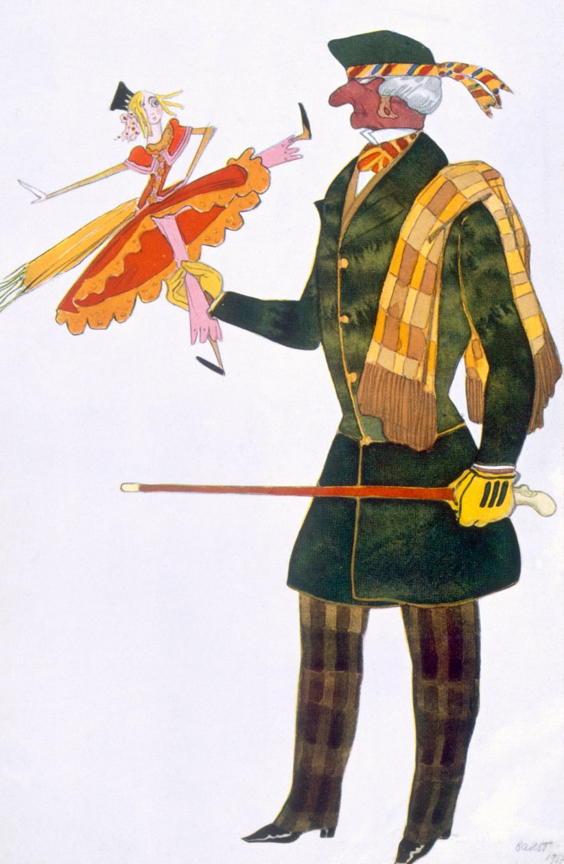 英国人的服装，来自The Fantastic Boutique，1917 作者 莱昂·巴克斯特