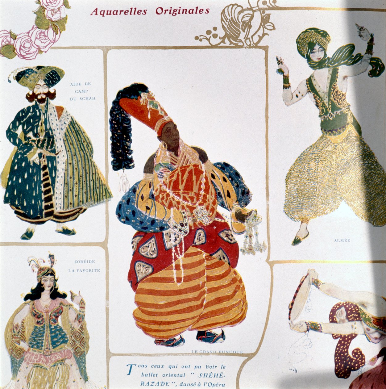 伟大的太监，为Diaghilev制作芭蕾舞剧“Scheherazade”的服装设计，1910年 作者 莱昂·巴克斯特