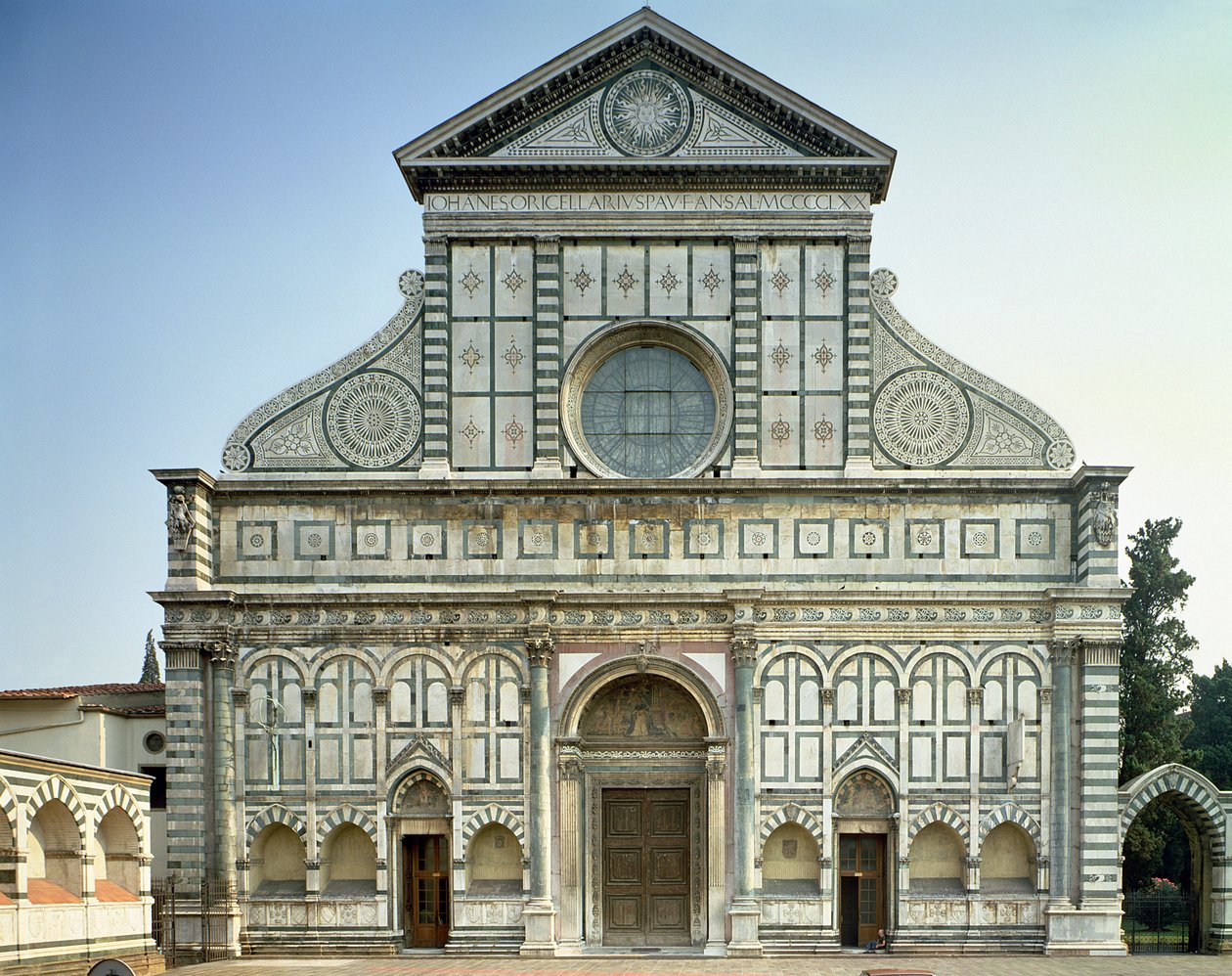 Santa Maria Novella的门面，c.1458-70 作者 莱昂·巴蒂斯塔·阿尔贝蒂