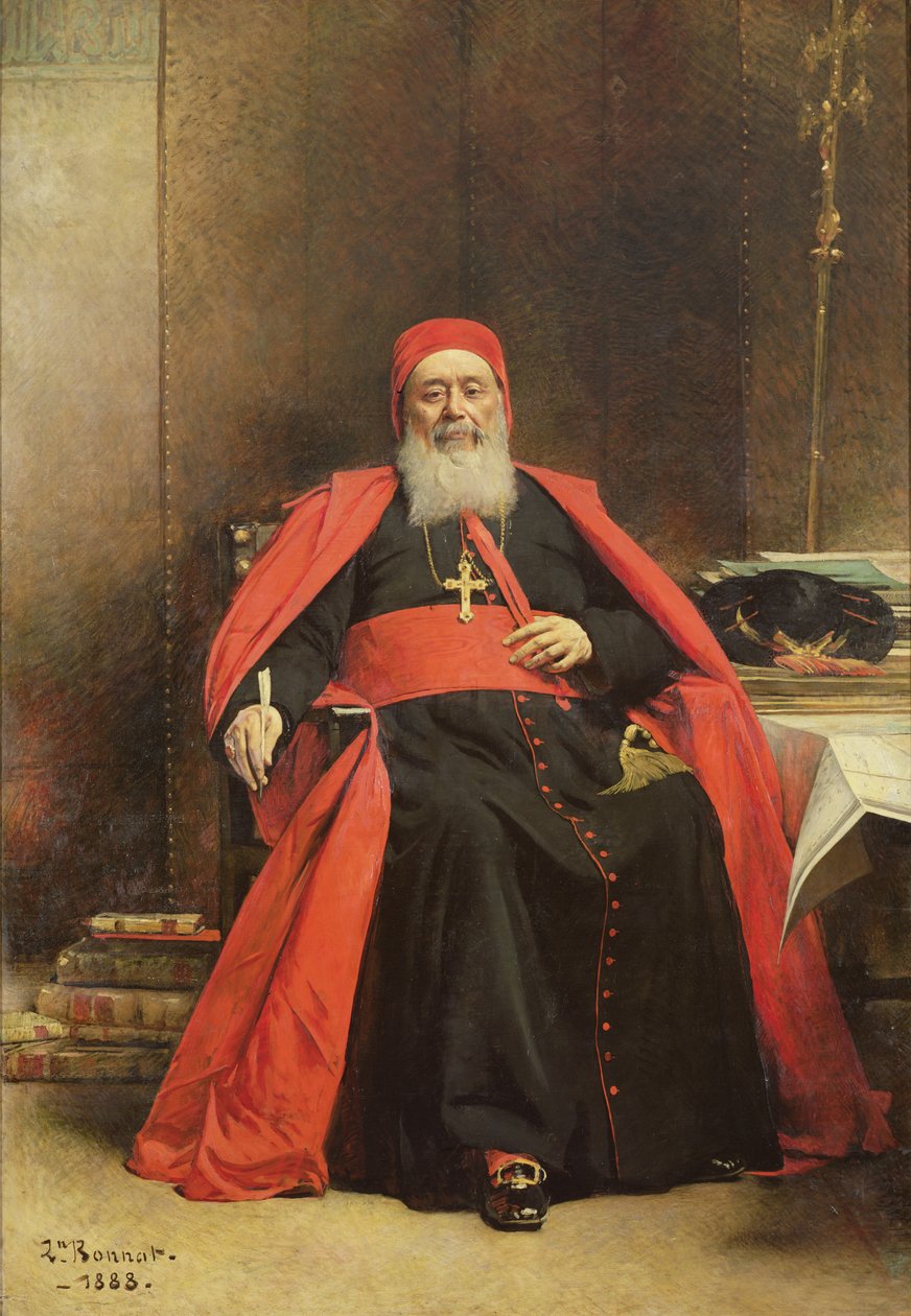 Charles Lavigerie（1825-92）1888年的肖像 作者 莱昂·约瑟夫·弗洛伦汀·波纳特