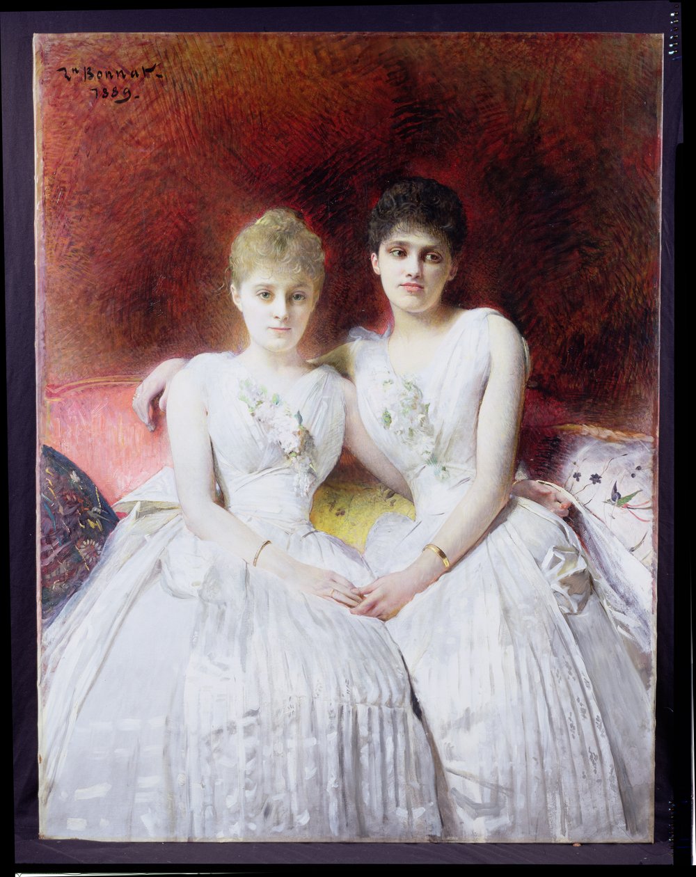 Marthe和Terese Galoppe的肖像，1889年 作者 莱昂·约瑟夫·弗洛伦汀·波纳特