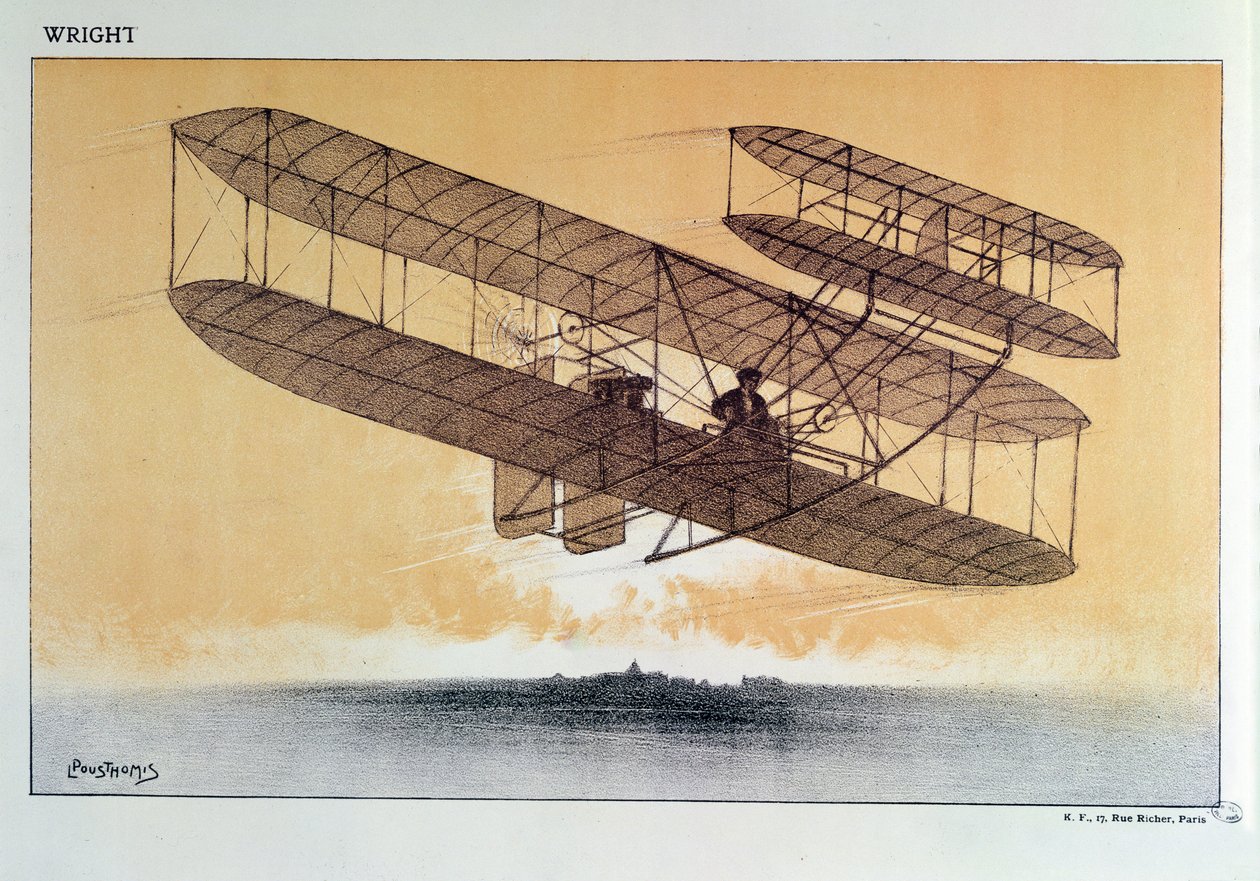Wilbur Wright（1867-1912）在他的&39;传单&39;中，在1914年之前 作者 里昂·波索米斯