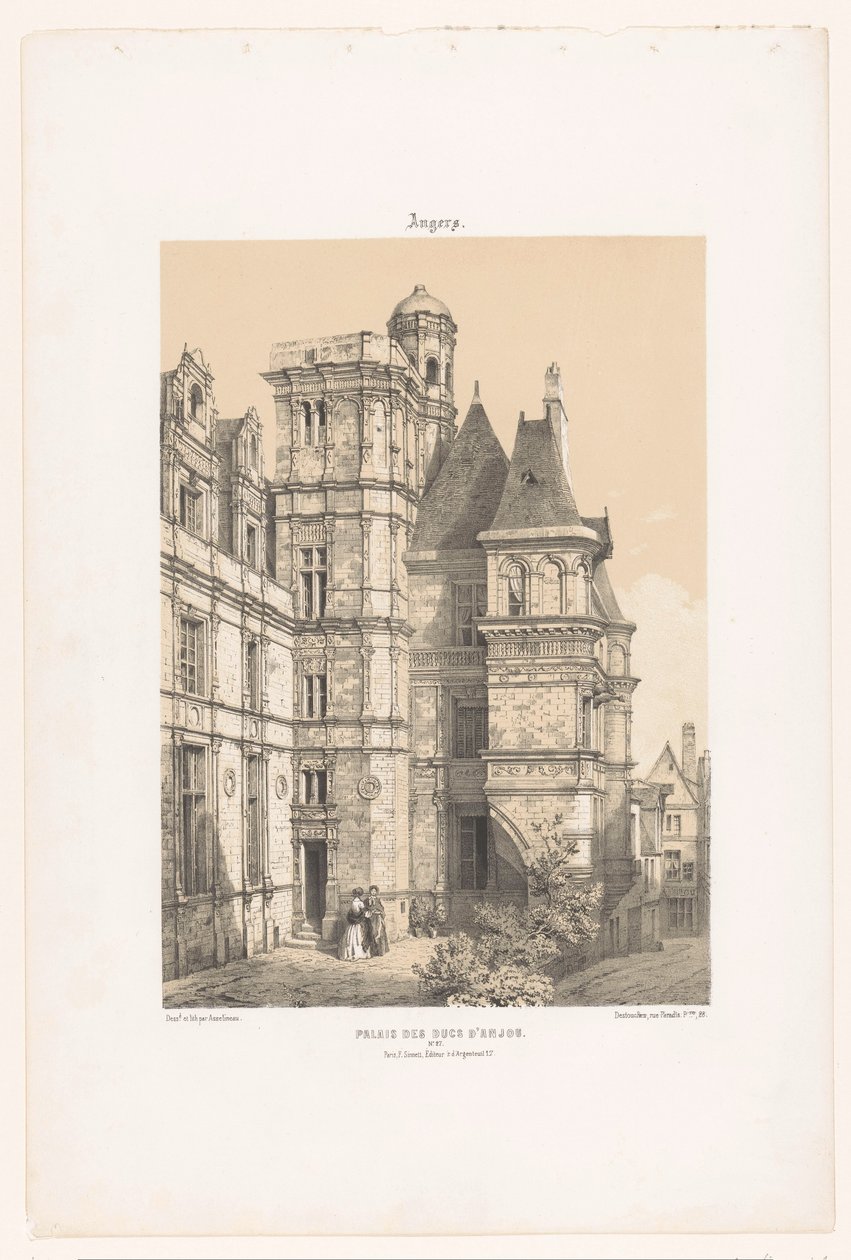 昂热城堡部分景观 昂热。 Palais des ducs d