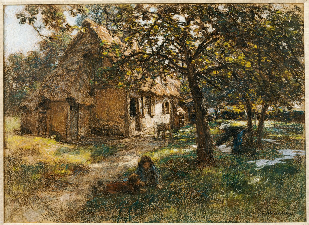 小屋，诺曼底，1900年 作者 莱昂·奥古斯丁·莱米特
