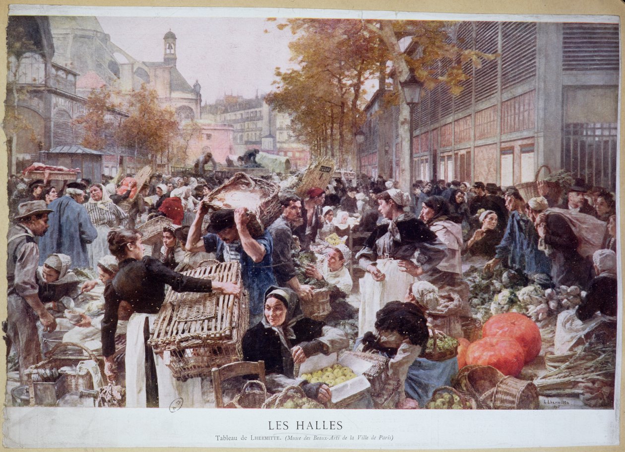 Les Halles，1893 作者 莱昂·奥古斯丁·莱米特