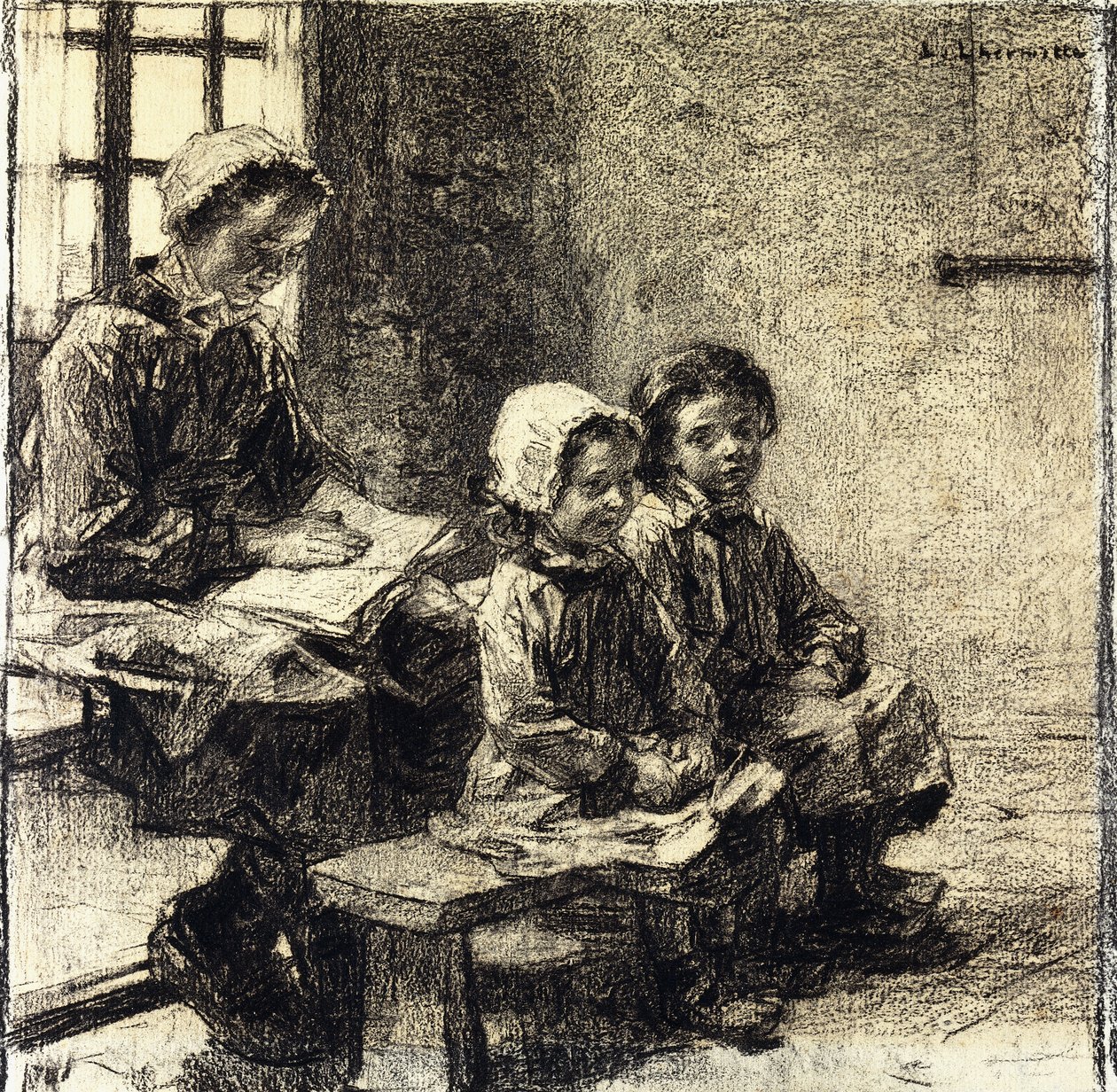 蒙特圣佩雷学校的小女孩， 作者 莱昂·奥古斯丁·莱米特
